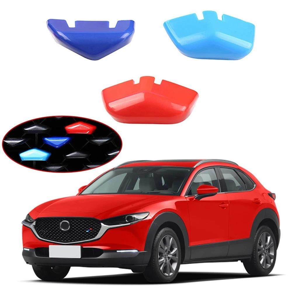 3 ชิ้น Fit สําหรับ Mazda CX30 CX-30 2022 ABS รถกระจังหน้าด้านหน้าขวาด้านข้างตกแต่ง Trim Molding อุปก