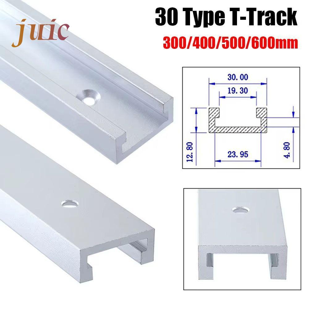 JUIC 1 ชิ้น T-Slot Track, อลูมิเนียม T Slider Fixture Slot สไลด์ T-Track, รางท่องเที่ยวสไลด์ 300-600