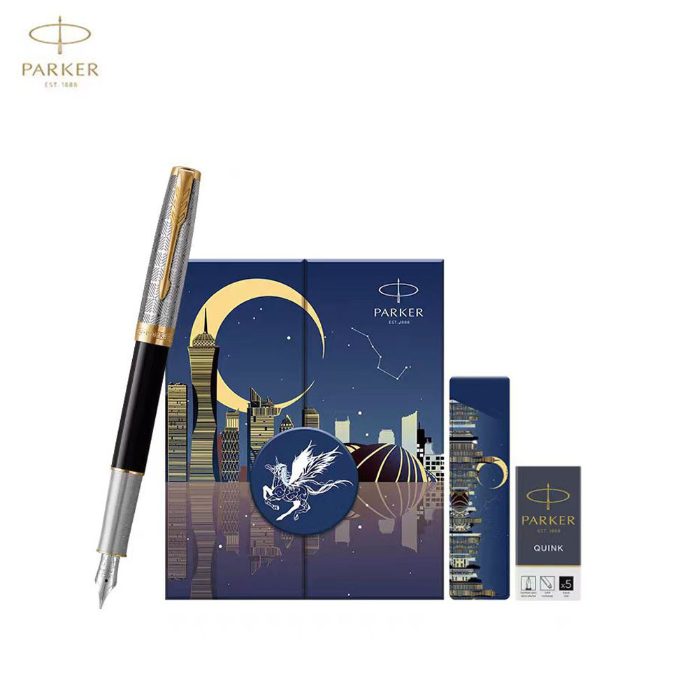 PARKER PARKER JARKER Zhizhennian Ink Pen with Dreams a Horse Gift Box High-End Business Office 18K G