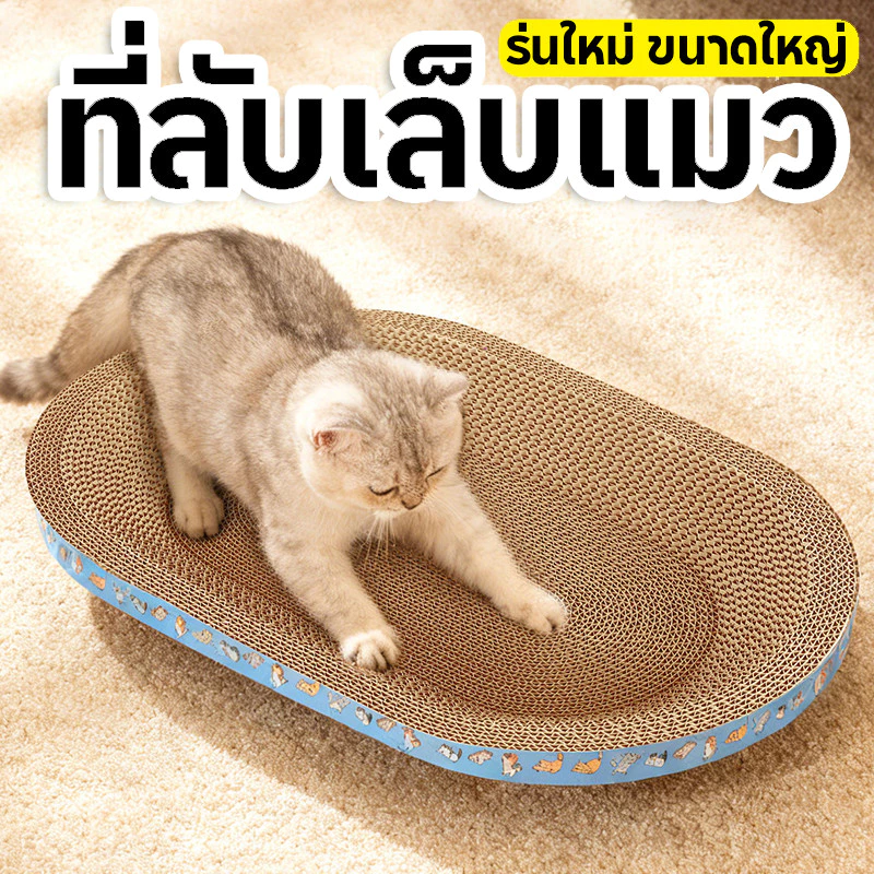 ที่ลับเล็บแมวทรงอ่างใหญ่ กระดาษลูกฟูก ที่นอนแมวในตัว thumbnail 4