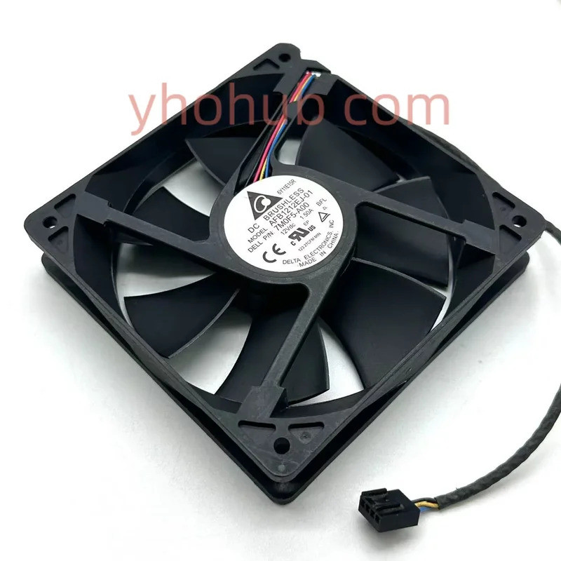 Delta Electronics AFB1212EJ-01 P/N:7M0F5-A00 BFL DC 12V 1.50A 120x120x25mm พัดลมระบายความร้อนเซิร์ฟเ