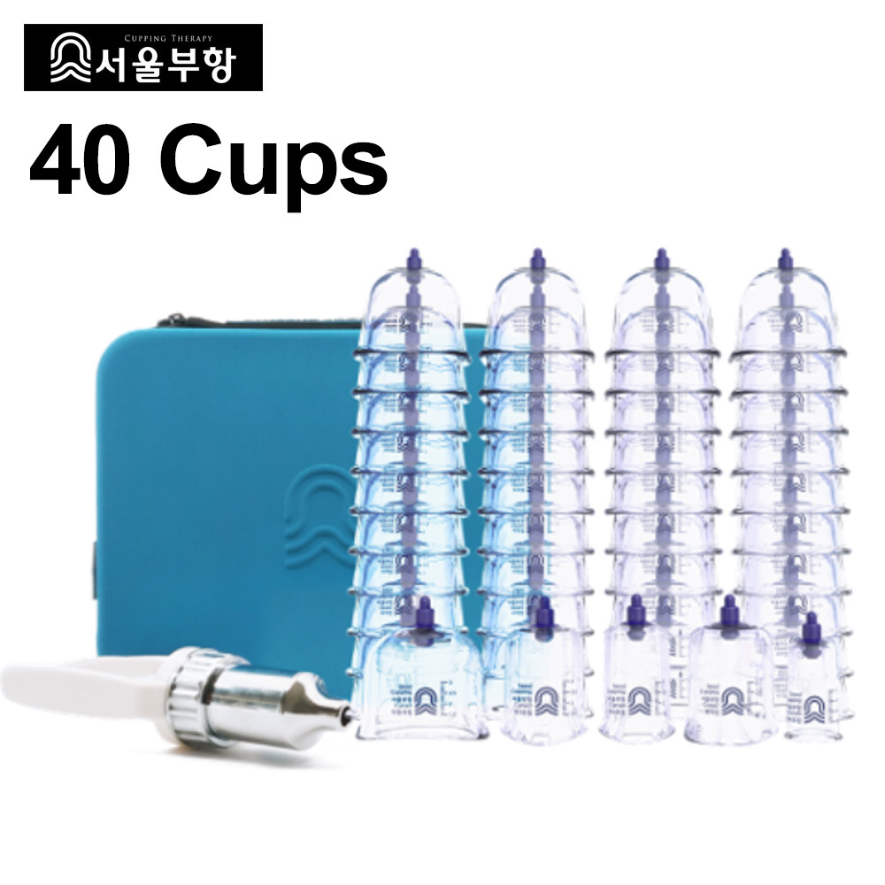 SEOUL Korea Buhang Set 40 Cups Tempered Cupping Therapy Body Healthy Massage