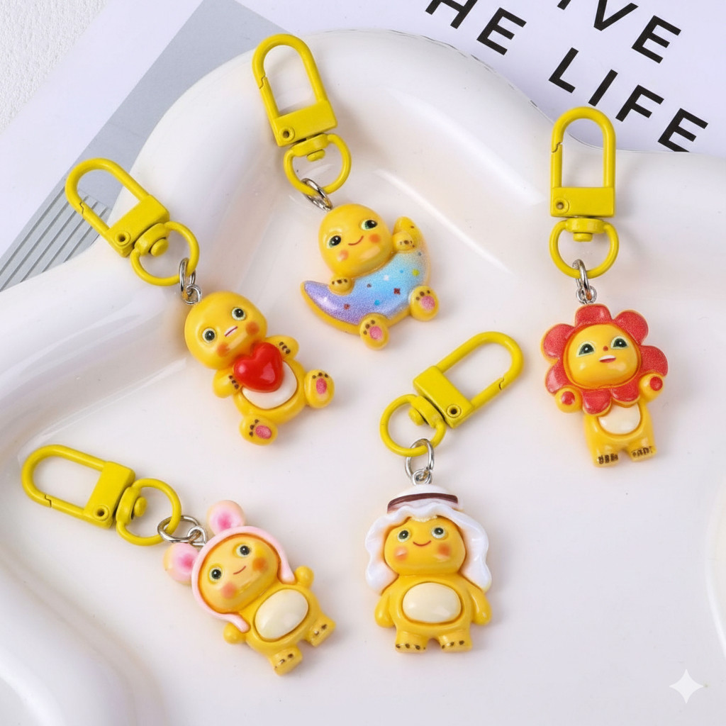 GANTUNGAN (GS) พวงกุญแจ NAILONG / ชุด Dino Nailong สุดน่ารัก พวงกุญแจเรซิ่น / พวงกุญแจ Dino Nailong 