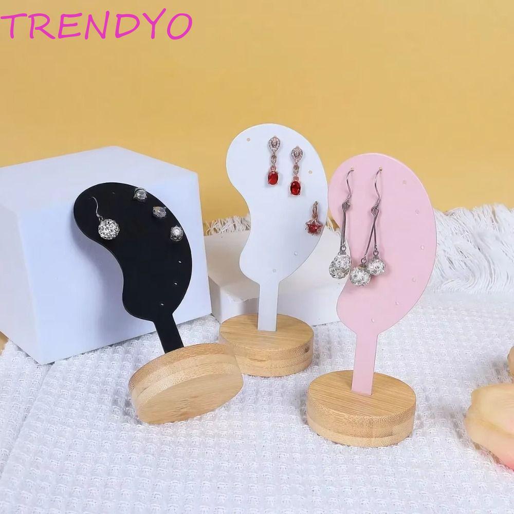 TRENDYO ขาตั้งโชว์ต่างหู, ชั้นวางเครื่องประดับรูปหูผู้ถือต่างหูเครื่องประดับ, แฟชั่นรุ่นชั้นเก็บเหล็กโลหะคลิปสตั๊ดร้านจัดบ้าน
