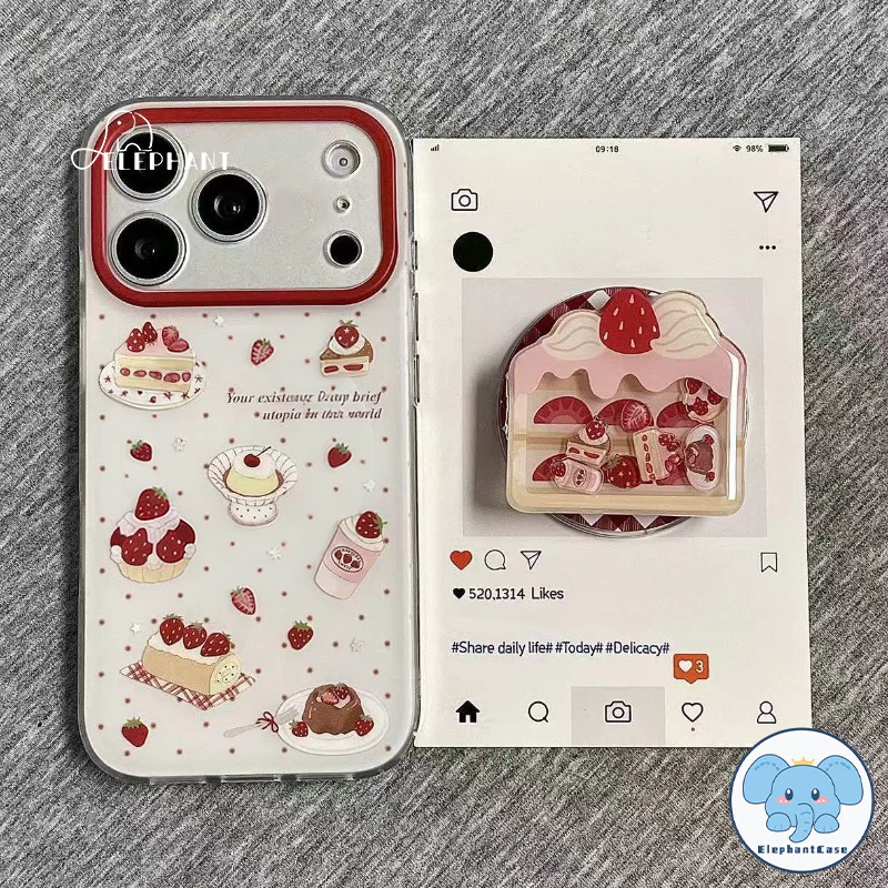 เคสไอโฟน13 17เคสIMDดวงตาเทวดาลายสตรอเบอร์รี่ขนม ม้า2026 สำหรับ IPhone 15 17 13 Air 16 12 11 14 Pro Max 15 14 16 Plus