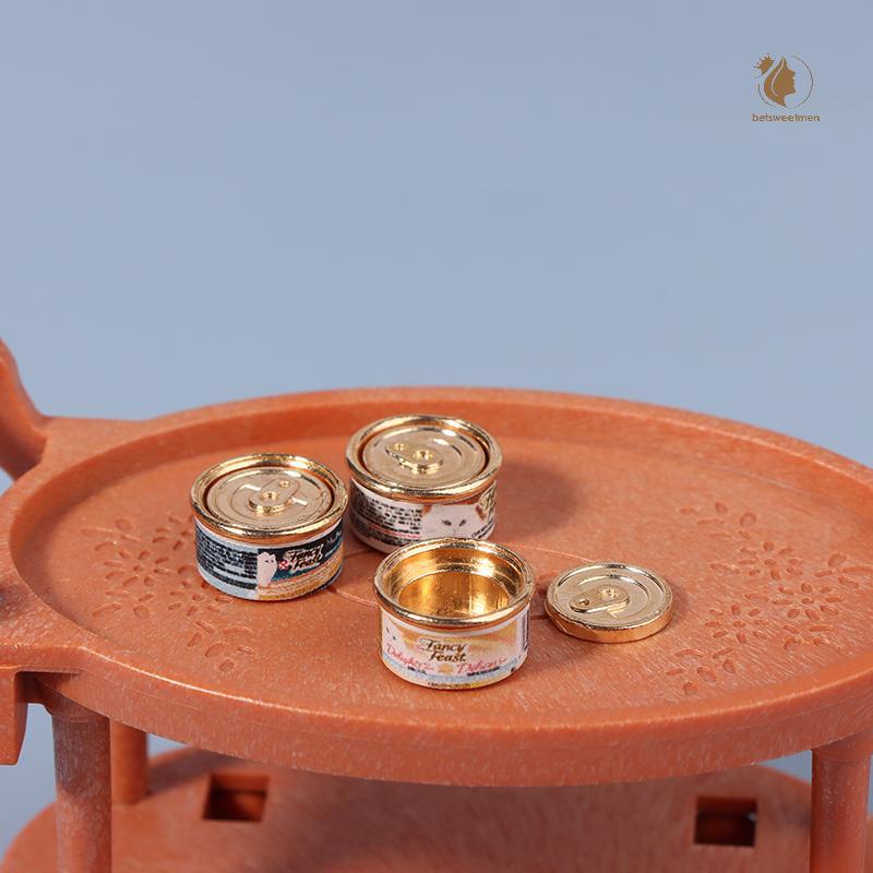 [PE] 1/12 ตุ๊กตาจําลองแมวสามารถตุ๊กตามินิอาหารแมวของเล่นตุ๊กตาตกแต่งบ้านแกล้งทําเป็นเล่นของเล่น TH