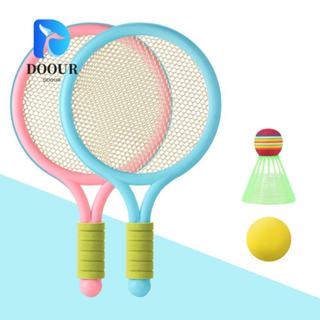 DOOUR ชุดไม้แบดมินตันสำหรับเด็ก พร้อมลูกบอล 1 ลูก ทนทานและเบ…