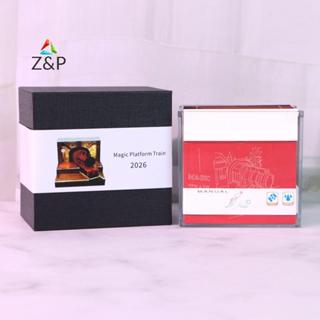 Z&P Time Piece ปฏิทิน 2026 ปฏิทินตั้งโต๊ะพร้อมไฟ LED 3D ปฏิท…