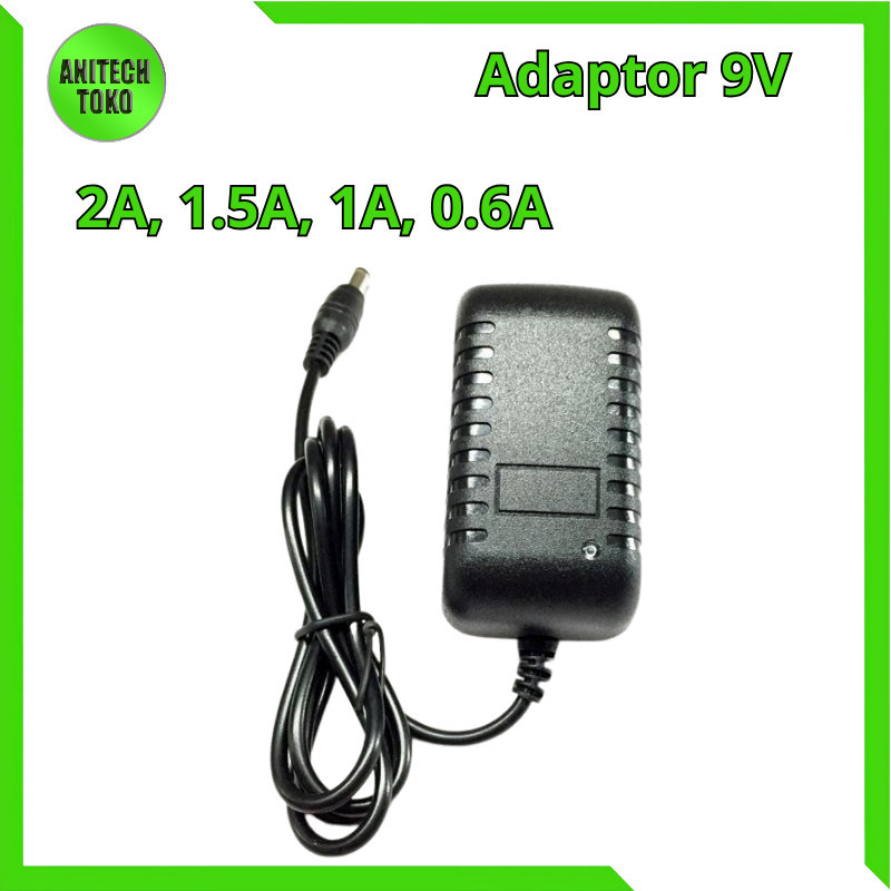 9V DC Power Supply Adapter 0.6A / 1A / 1.5A / 2A - Digital Scale Guitar Effect Modem Router Adapter