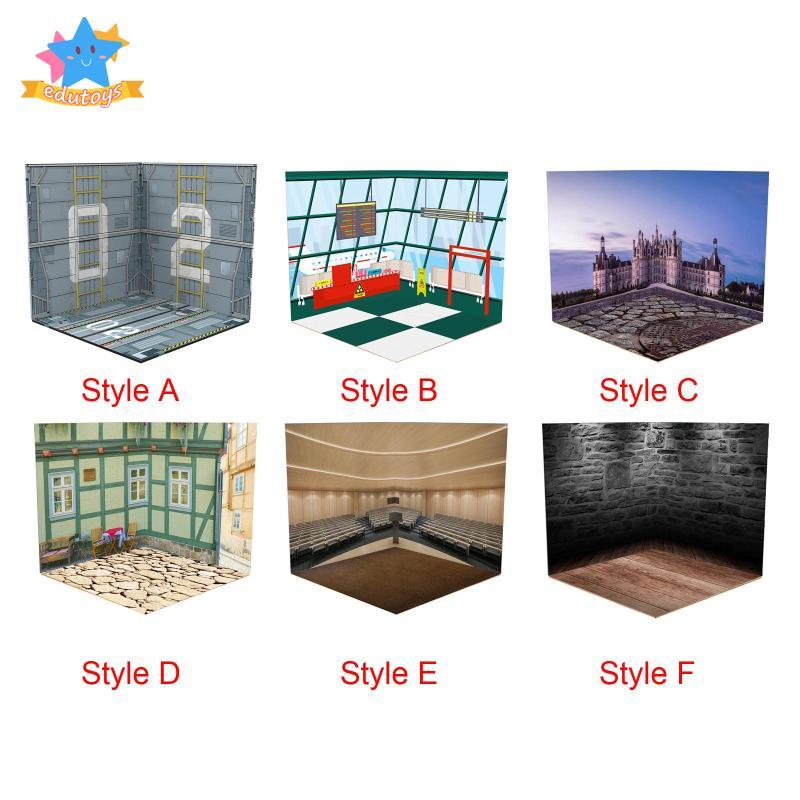 [Edstars] 1:12 Diorama พื้นหลังการจัดวางฉากสําหรับตัวเลขการกระทํายานพาหนะฉากของเล่นตุ๊กตารถ A