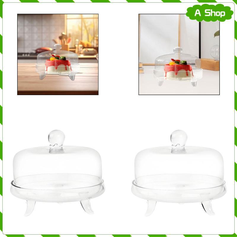 [Wishshopeeljj] ที่วางเค้กพร้อมฝาปิดโดมโปร่งใสรอบ Pastry Display Server ที่วางเค้กสําหรับงานรื่นเริง
