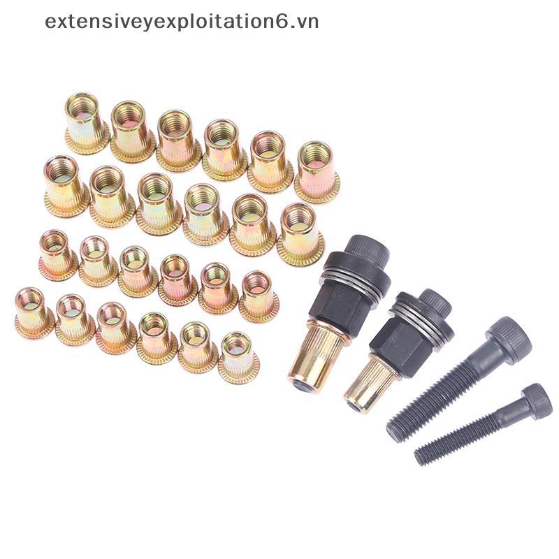 Exten M6 M8 Rivet Nut s Manual Riveter คอลัมน์สแตนเลสหกเหลี่ยมถั่ว AM6SS AM8SS DIY เจาะ Rivet ด้านนอ