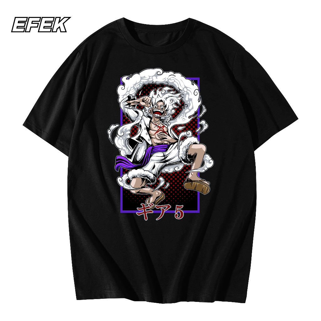 เสื้อยืดอนิเมะ One Piece Sun God Nika Gear 5 Genderang Luffy Freedom / Distro Manga เสื้อยืด / เสื้อ