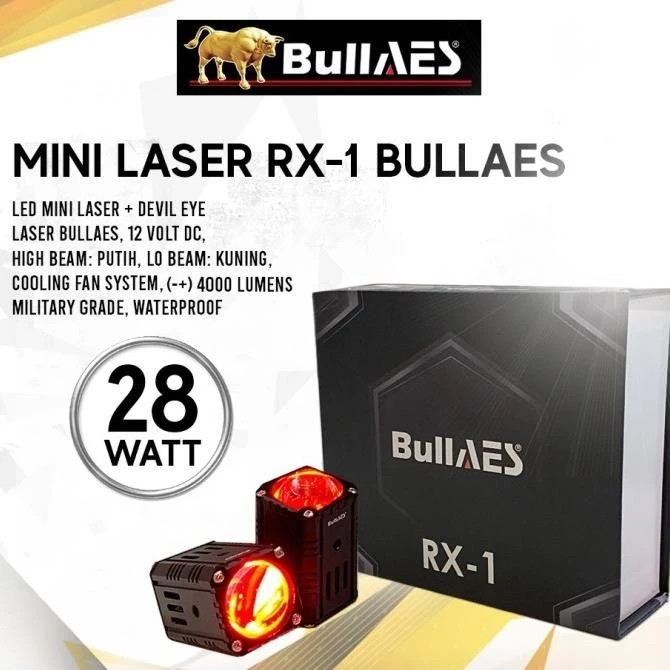 BULLAES RX1 MINI LASER BULLAES RX-1 28 WATT ไฟจุดมอเตอร์ไซค์