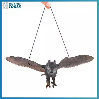 พร้อมสต็อก 1 ชิ้นกลางแจ้ง Eagle ตุ๊กตาแขวนนก Deterrent พลาสติก Eagle เครื่องประดับ Vivid Flying Bird Hawk Decoy Garden หุ่นไล่กา