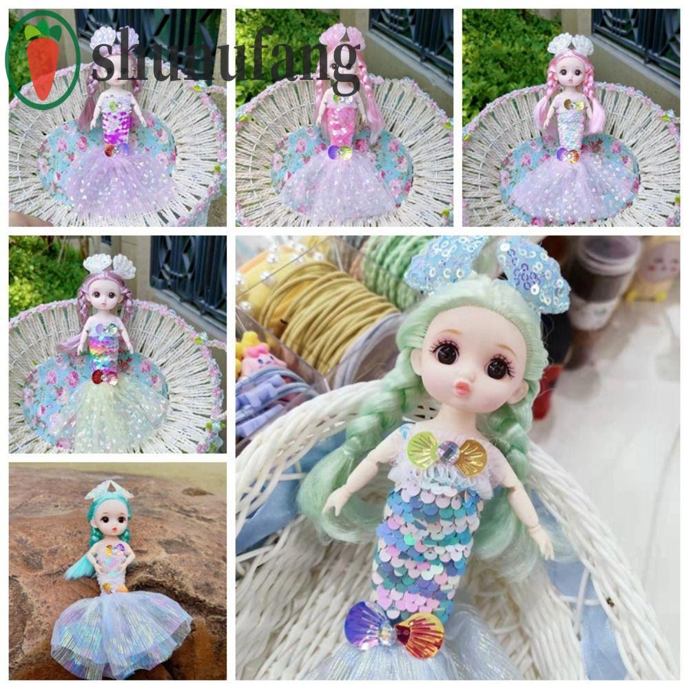 UNUF Bjd ตุ๊กตานางเงือกของเล่น, BJD Mermaid Joint Movable Bjd เจ้าหญิง Mermaid ตุ๊กตา, ตุ๊กตาคอสเพลย