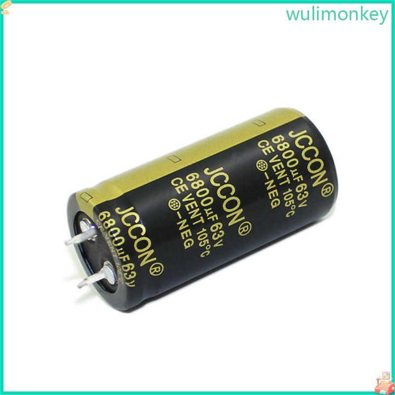 WU Aluminium Electrolytic Capacitor ตัวเก็บประจุทรงกระบอก 63V 6800uF สําหรับเครื่องขยายเสียงอุปกรณ์เ