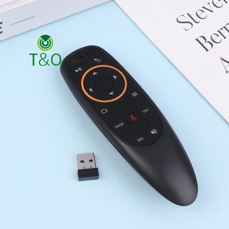 [T&OT] GAMINJA G10S Air Mouse Voice Remote Control 2.4G Wireless Gyroscope IR Learning สําหรับ H96 M