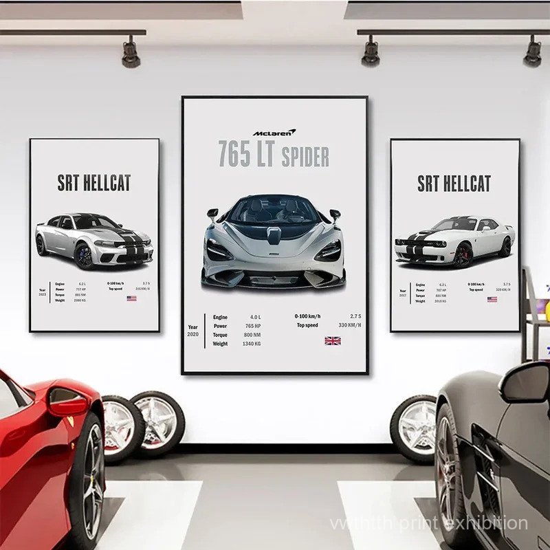 ความงามหรูหรากีฬารถออฟโรด 900 Nordic Supercar ยี่ห้อรถโปสเตอร์ Rocket SVR 911 ผ้าใบพิมพ์ Wall Art โร