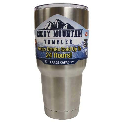 Rocky Mountain Tumbler พร้อมหลอดแปรง  แก้วเก็บความเย็นได้นาน 24ชั่วโมง ขนาด 30 ออนซ์ พร้อมฝา(ใส่หลอด