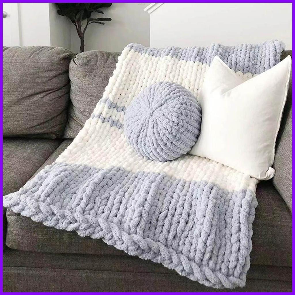 เส้นด้าย Chenille สําหรับโครเชต์ยักษ์หนามือถัก Chenille เส้นด้ายนุ่มสบายพรมผ้าพันคอโครเชต์ noath