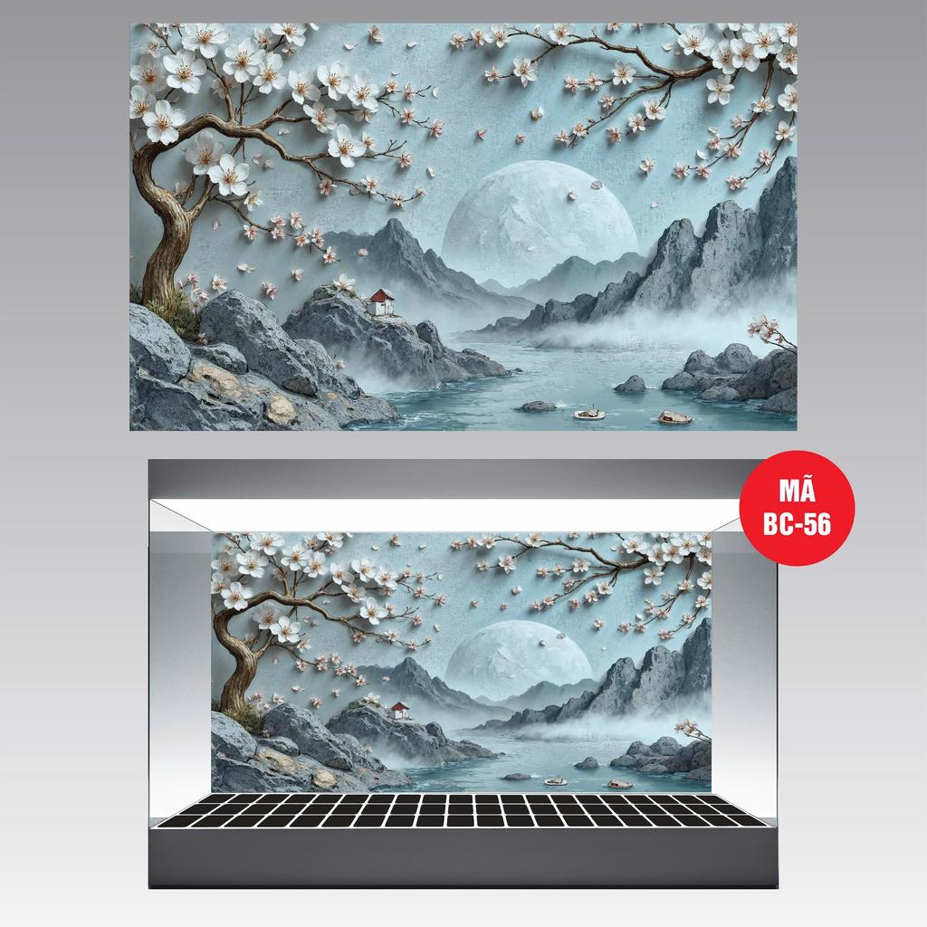 (BC56) 3D FISH POOL PAINTING (BACK PAINTING) _DECAL VIP_MT 56