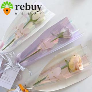 ซื้อซ้ํา 50ชิ้นเดียวกุหลาบดอกไม้ห่อถุง,กันน้ําแบบพกพาช่อถุงบ…