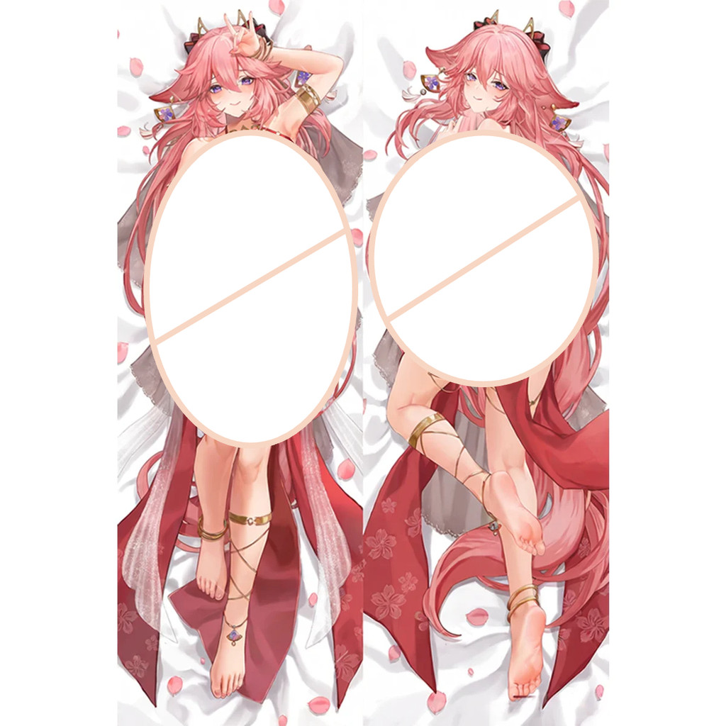 Yae Miko ขนาดใหญ่ Dakimakura ฝาครอบอะนิเมะเกมสาวยาว Equal Body หมอน DIY พิมพ์ของขวัญที่กําหนดเอง