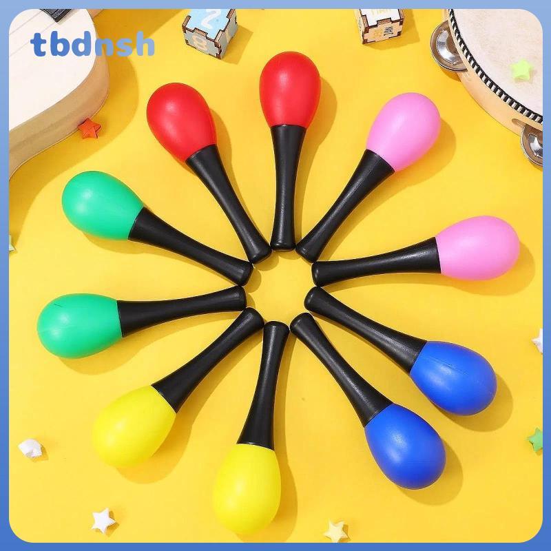 [tbdnsh] 10 ชิ้น Maracas Noisemaker เครื่องเพอร์คัชชันเครื่องดนตรีสําหรับเด็กเด็ก KTV