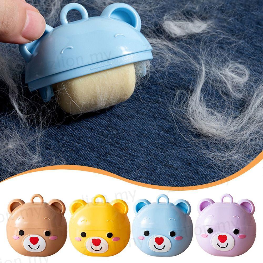 ZLION Roller Hair Remover, แบบพกพาล้างทําความสะอาดได้หมีน้อย lint Roller, การ์ตูนพกพา Mini Hair Remo