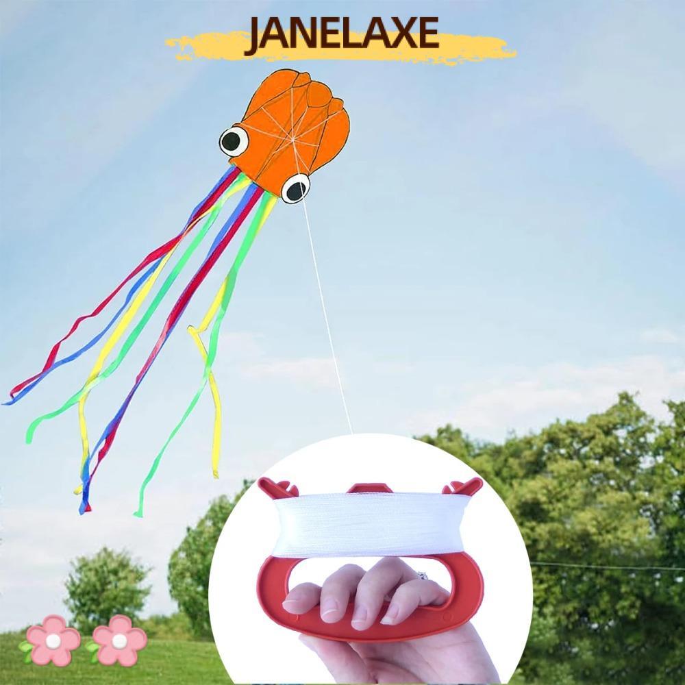 JANELAXE932JN Kite, บินดีสีส้ม Octopus Kite, มาถึง 4 M ยักษ์ DIY ของเล่น Beach Kite ของเล่นกลางแจ้ง