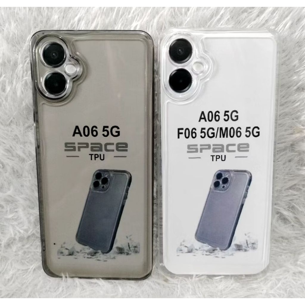 SoftCase Casing Samsung A06 5G /F06 5G/M06 5G Silicone Clear Black Transparent Space TPU Back Protec