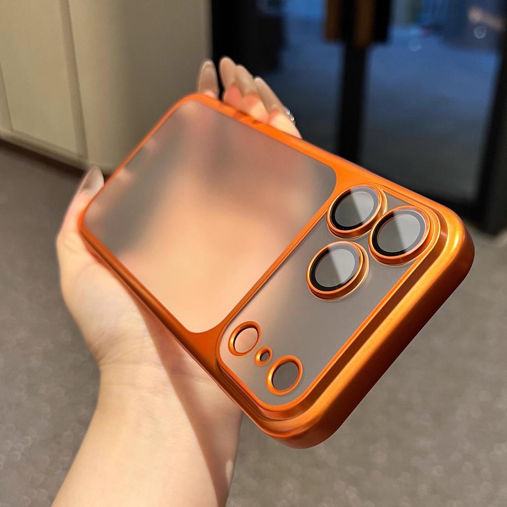 Electroplated frosted semi-โปร่งแสงบางเฉียบเคสโทรศัพท์เหมาะสําหรับiPhone 17 16 15 14 Pro Max Series 