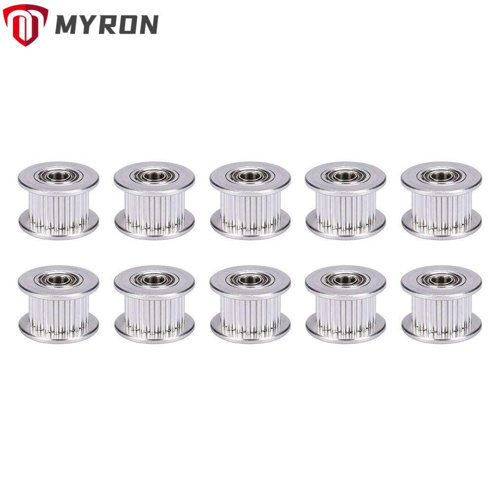 MYRON 10 ชิ้น GT2 Idler Pulley, 16 ฟัน 6 มิลลิเมตรกว้าง GT2 Timing Belt Idler Pulley, 2GT Stepper Mo