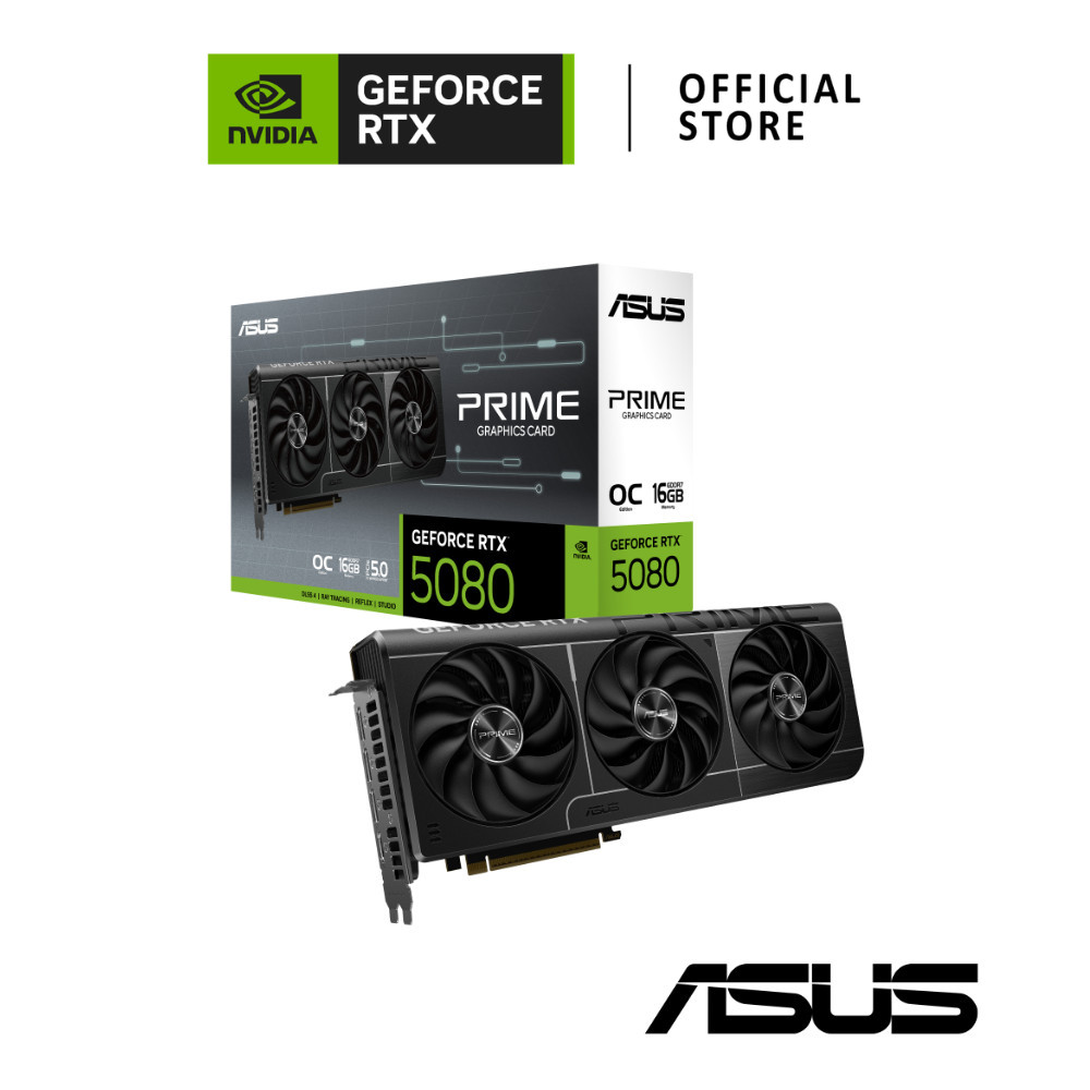 ASUS PRIME GeForce RTX™ 5080 16GB GDDR7 OC Edition VGA Card การ์ดจอ