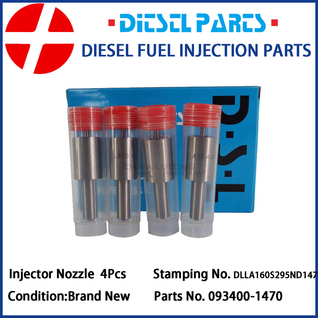 เคล็ดลับหัวฉีดหัวฉีดหัวฉีดเชื้อเพลิงดีเซล 4 ชิ้น 093400-1170 DLLA160S295ND147 หัวฉีดฉีด 23650-1217A 