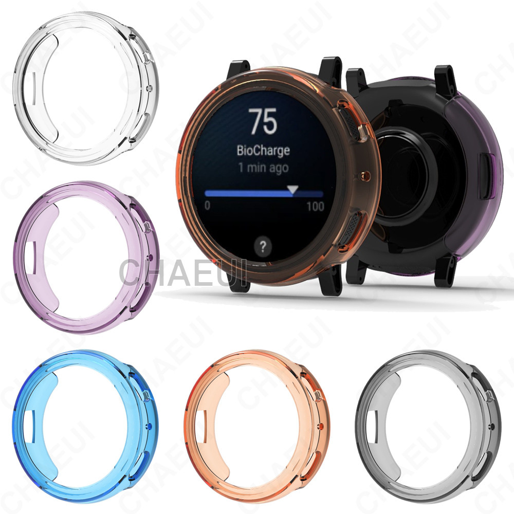 ตัวป้องกันหน้าจอ เคส TPU ครึ่งฝาครอบอุปกรณ์เสริมสําหรับ Amazfit Active Max