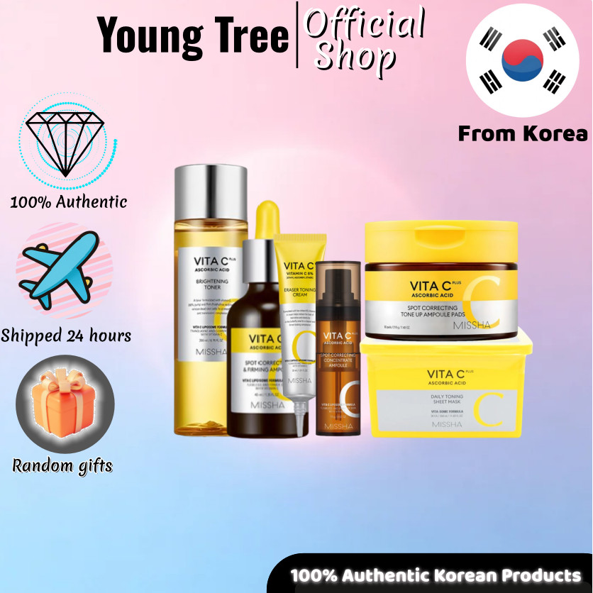 [MISSHA] Vita C Strong Ampouling 15g/Vita C Toner 200ml/Tone Up Ampoule Pads 80 Pads/Vita C Cream 30