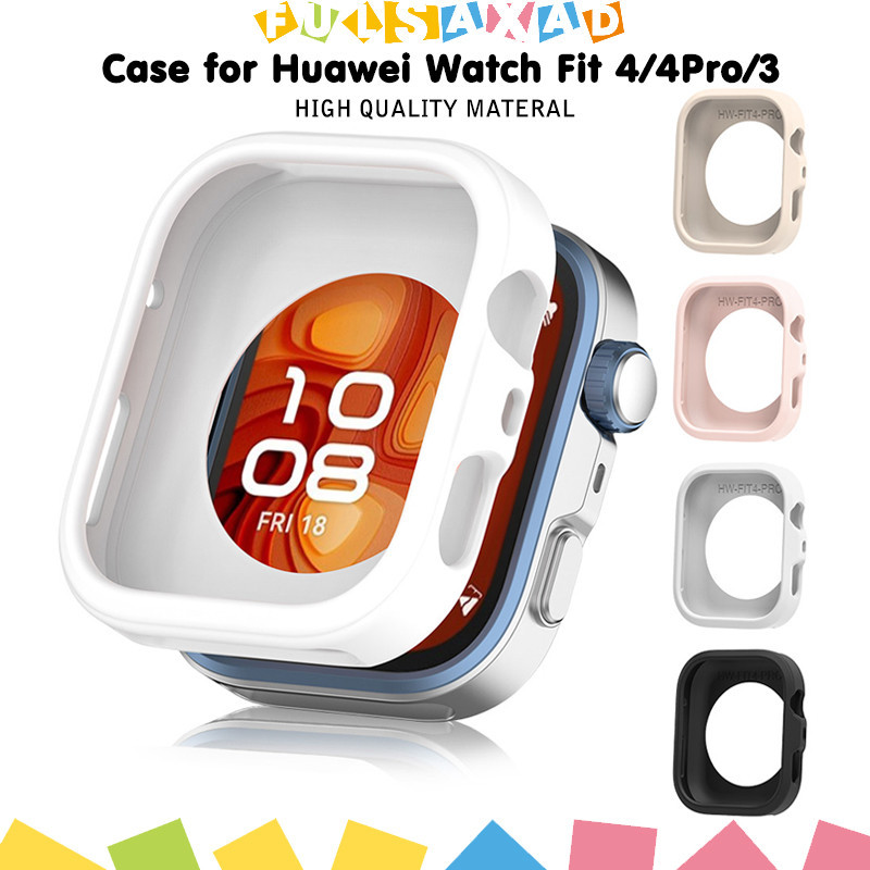 ซิลิโคน กรณีนาฬิกา for Huawei Watch Fit 4/4Pro ยางป้องกันหน้าจอ อุปกรณ์เสริมฝากกันชน for Smartwatch Huawei Fit 3