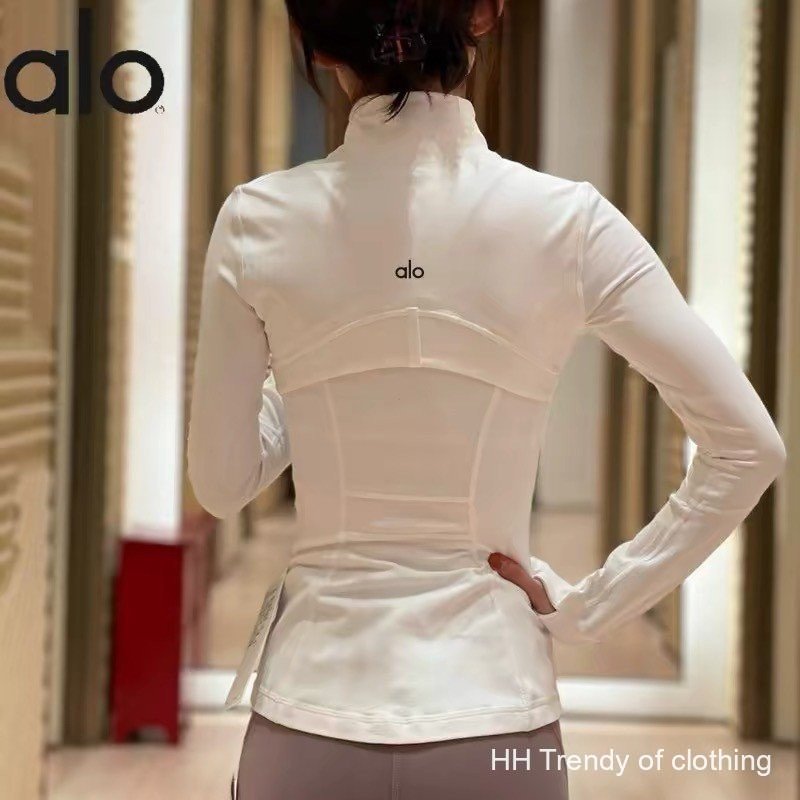 ALO YOGA 女士长袖开衫外套 速干专业运动健身服 Pura Yoga 运动服