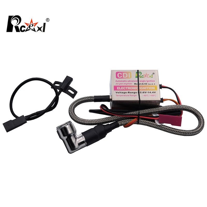 Rcexl จุดระเบิดเดี่ยว CDI CM6-10 มม.90 องศาหัวเทียนพิเศษสําหรับ DLE เครื่องยนต์แก๊สเบนซิน DLE20/DLE3