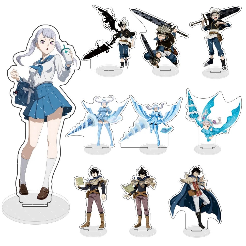 Standee อะนิเมะ Black Clover อะคริลิครุ่นตัวอักษร Asta Yuno Noelle Silva โต๊ะเรียนตกแต่ง Mica รูปปั้