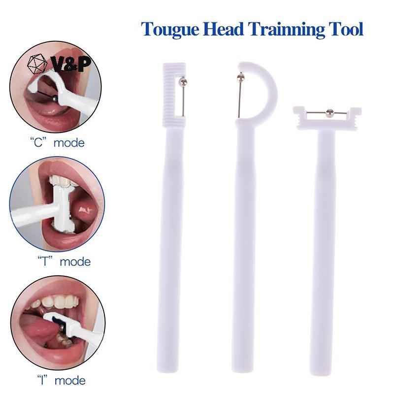 V & P 3/4 ชิ้นเด็กปาก Tougue Tip Exerciser Trainer Oral Care กล้ามเนื้อ Strenght Touge เครื่องมือการ