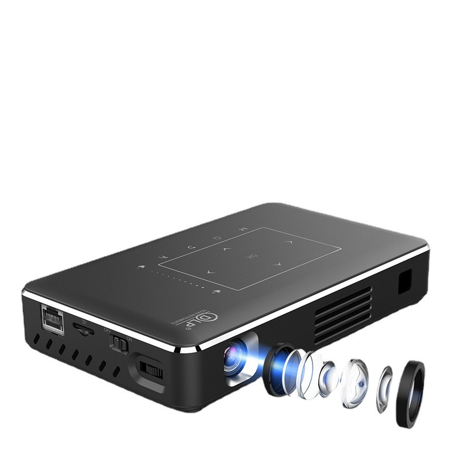 โรงแรมใช้ DLP3D4K Android 9.0 System Mini Smart Projector P10 Digital Projector แบบพกพา