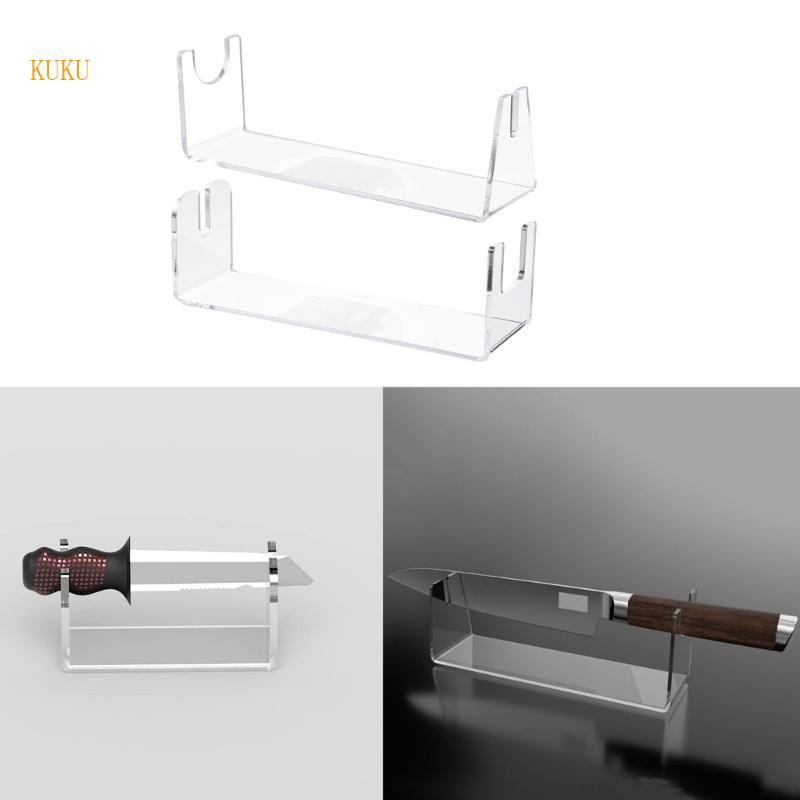 KU* มีดอะคริลิคขาตั้งจอแสดงผลตกแต่ง Rack สําหรับ Home Kitchen ร้านอาหาร Room