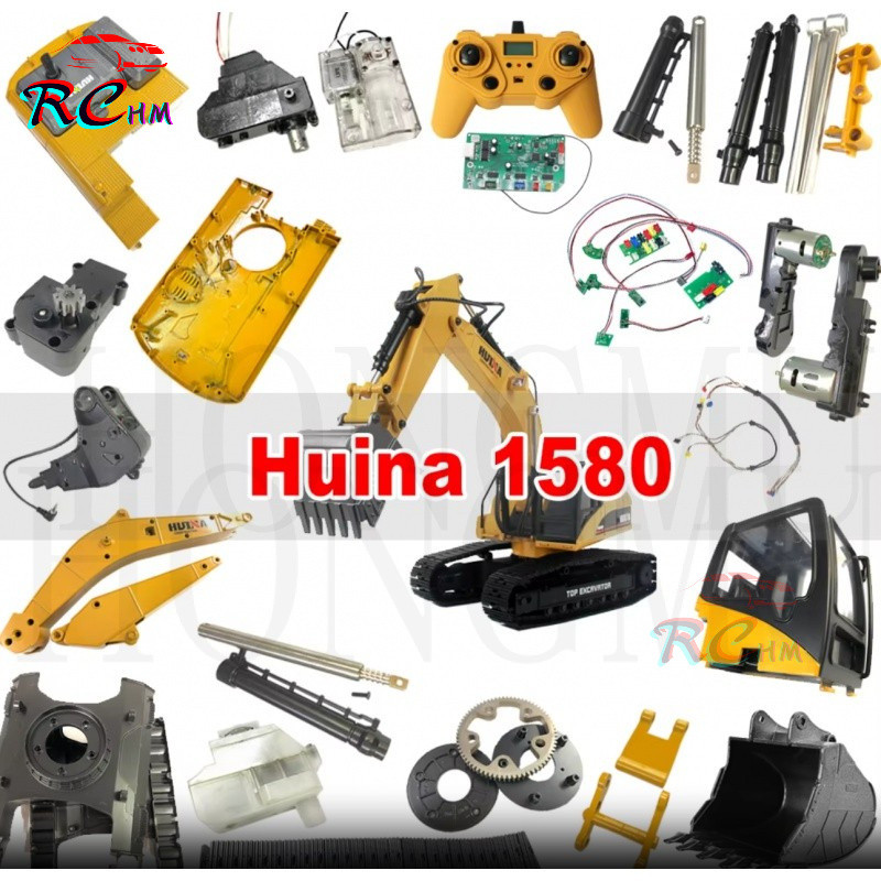 Huina 1580 Original Big Arm LED ไฟตกแต่งสําหรับ RC 1/14 580 23CH All-Metal Excavator ของเล่นอะไหล่