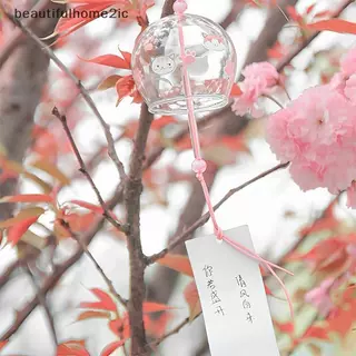 [ใหม่] ญี่ปุ่น Wind Bell ญี่ปุ่น Wind Chimes Handmade แก้ว Furin ตกแต่งบ้านสปาห้องครัวตกแต่งสํานักงาน Sakura Cherry Blossom รูปแบบ [TH]