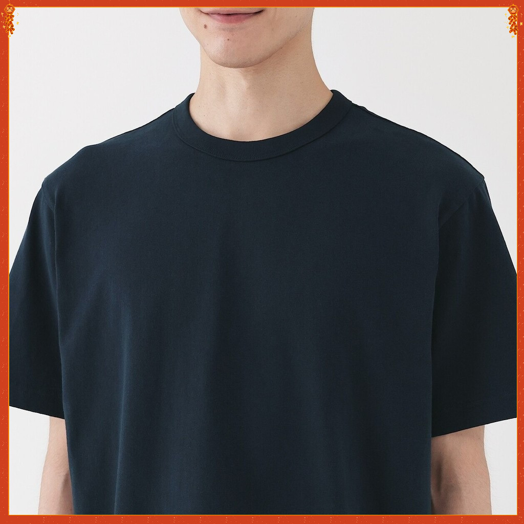 MUJI เสื้อยืดคอกลมผ้ามีน้ำหนักแขนสั้น ผู้ชาย – MUJI Washed Heavy Weight Short Sleeve T-Shirt ราคา ถูกที่สุด ดีลบีเคเค แกลเลอรีภาพที่ 7