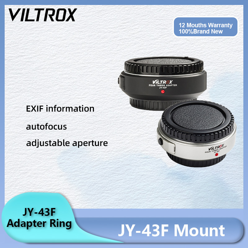 VILTROX JY-43F 4/3 เลนส์โฟกัสอัตโนมัติ Micro M4/3 กล้องอะแดปเตอร์สําหรับ Olympus PL8 E-M5 E-PM1 E-M1