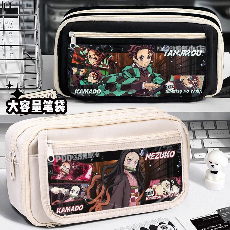 TB Spot Goods#Demon Slayer pencil case Tokito Muichiro Tanjiro large-capacity student stationery box